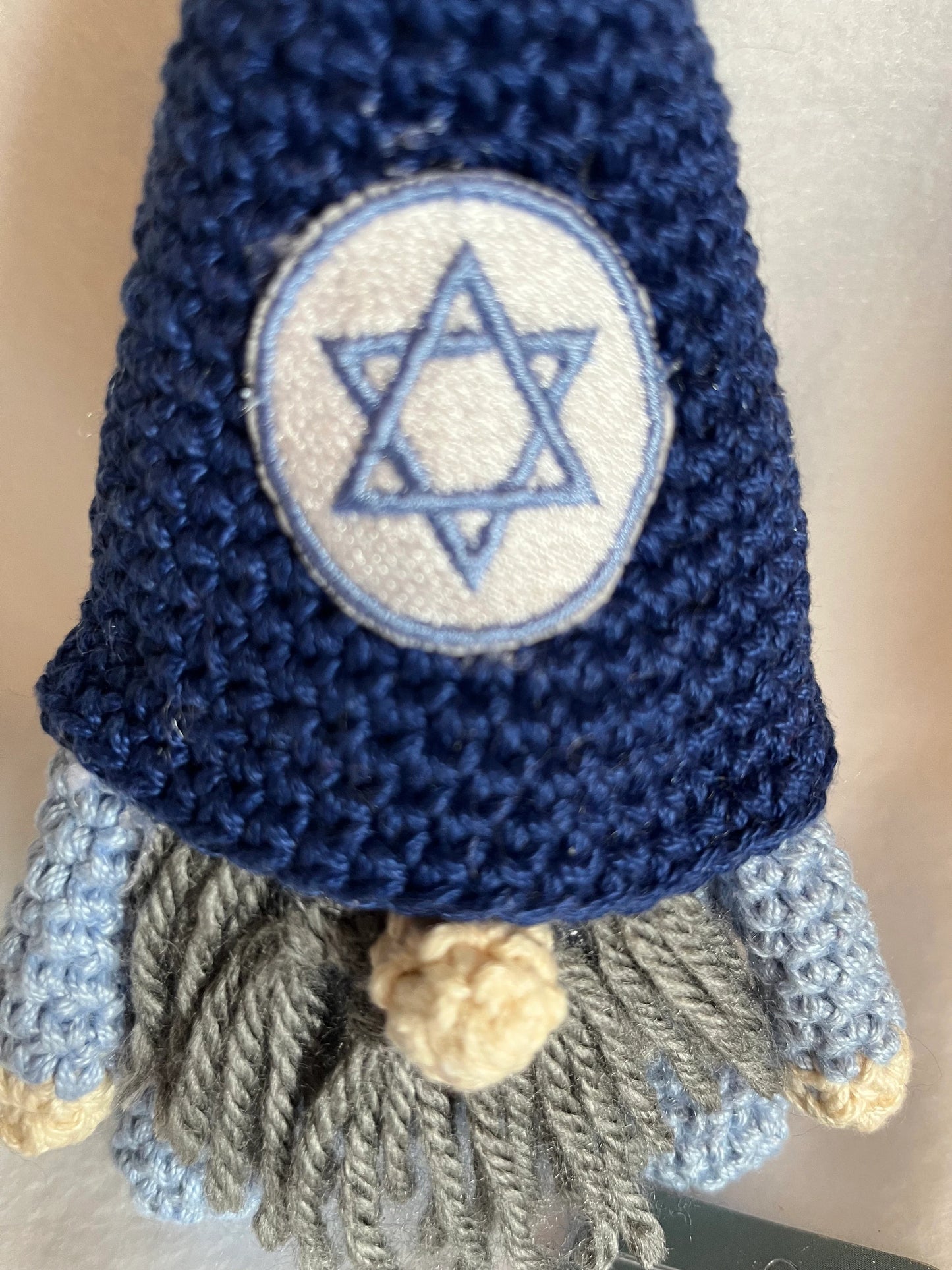 Handcrafted Hanukkah-Inspired Gnome - Unique Crochet Decor
