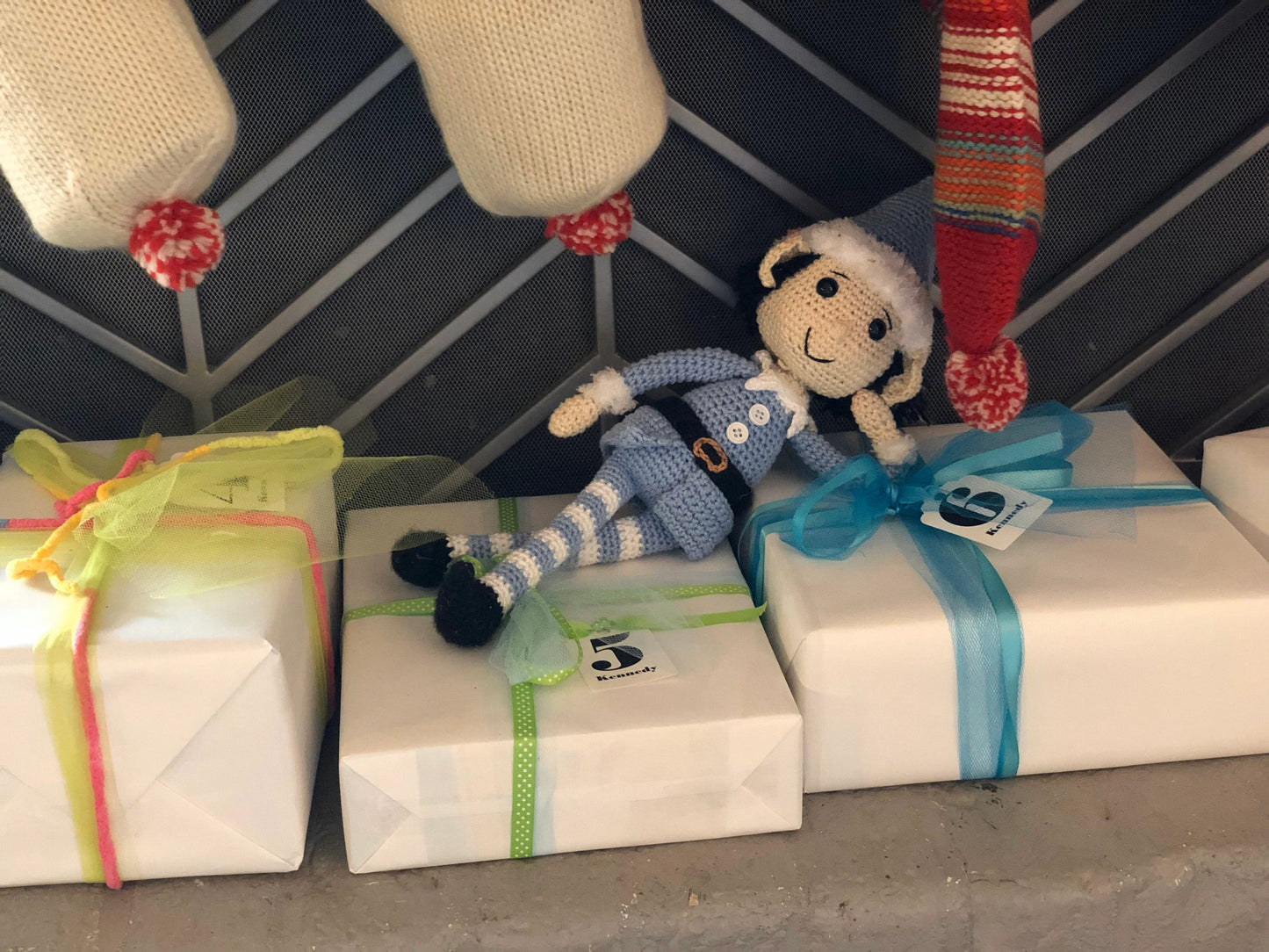 Hand crafted Hanukkah inspired Elf