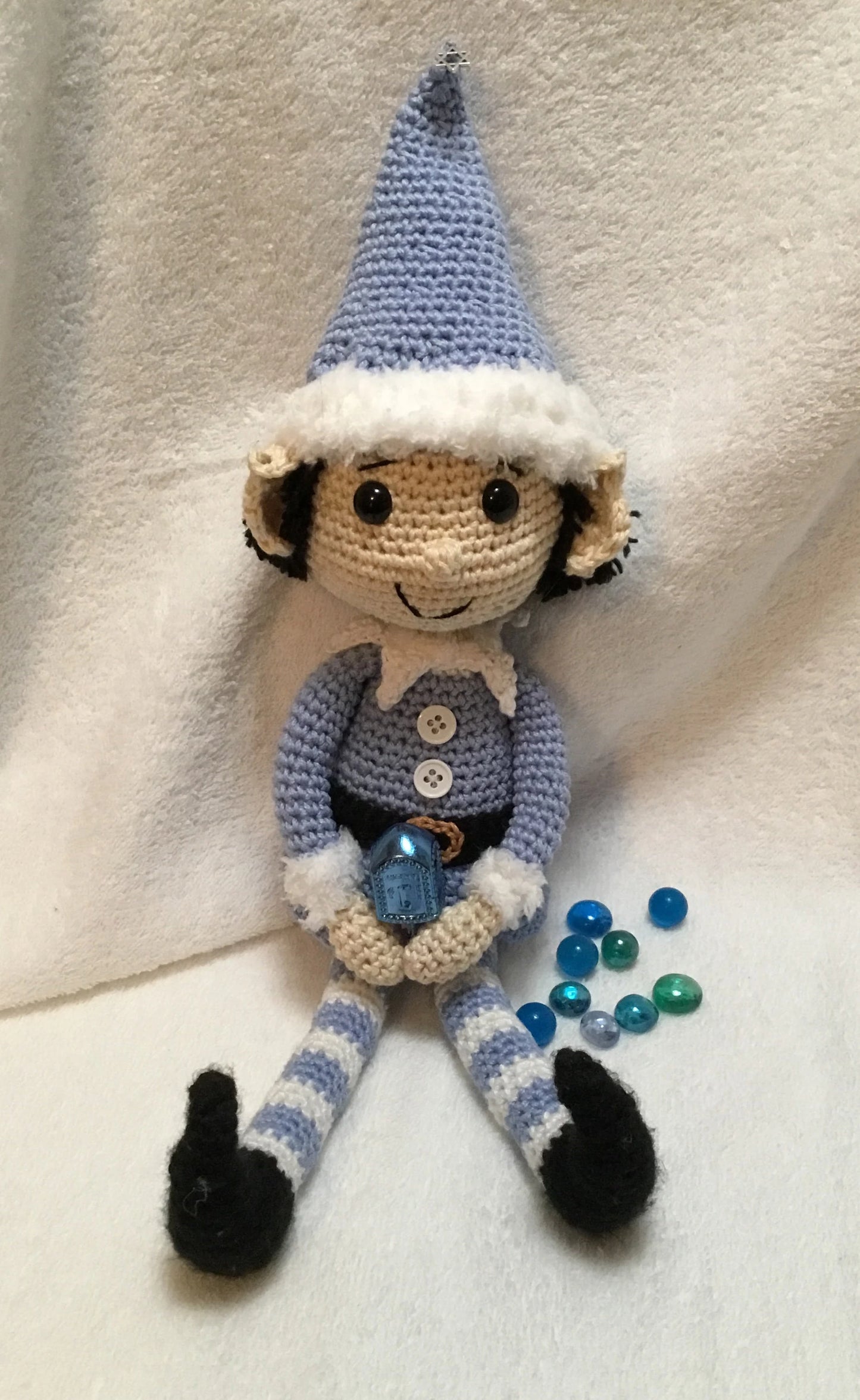 Hand crafted Hanukkah inspired Elf