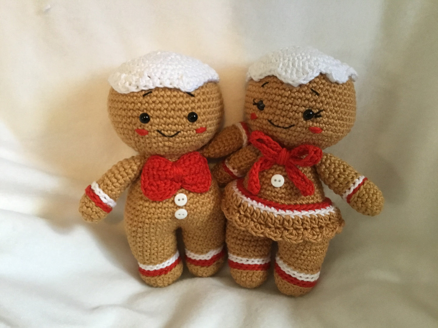 Adorable Crochet Gingerbread couple