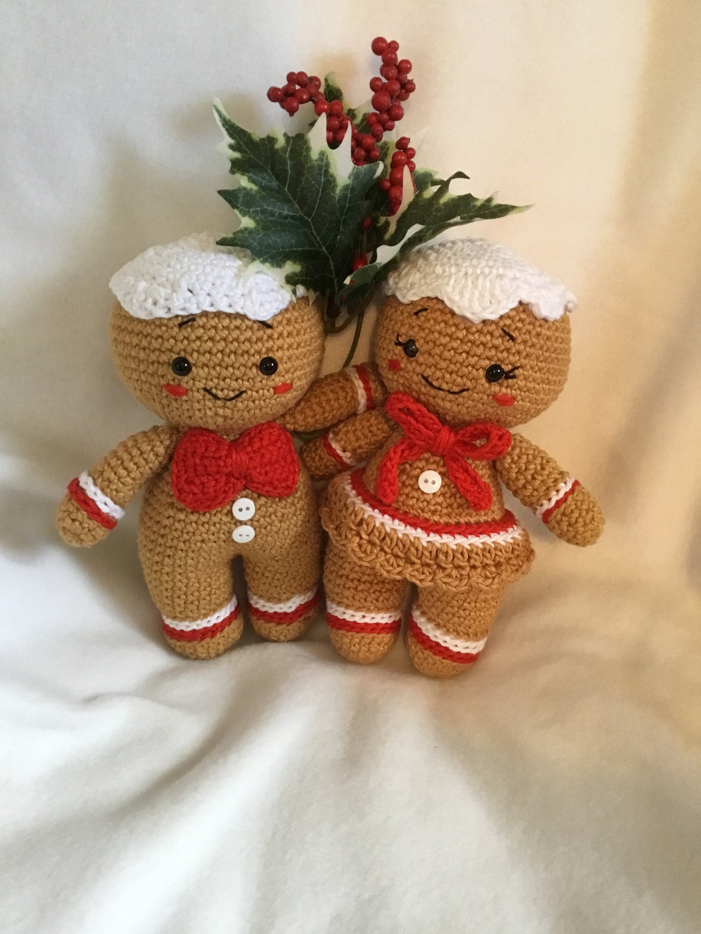 Adorable Crochet Gingerbread couple