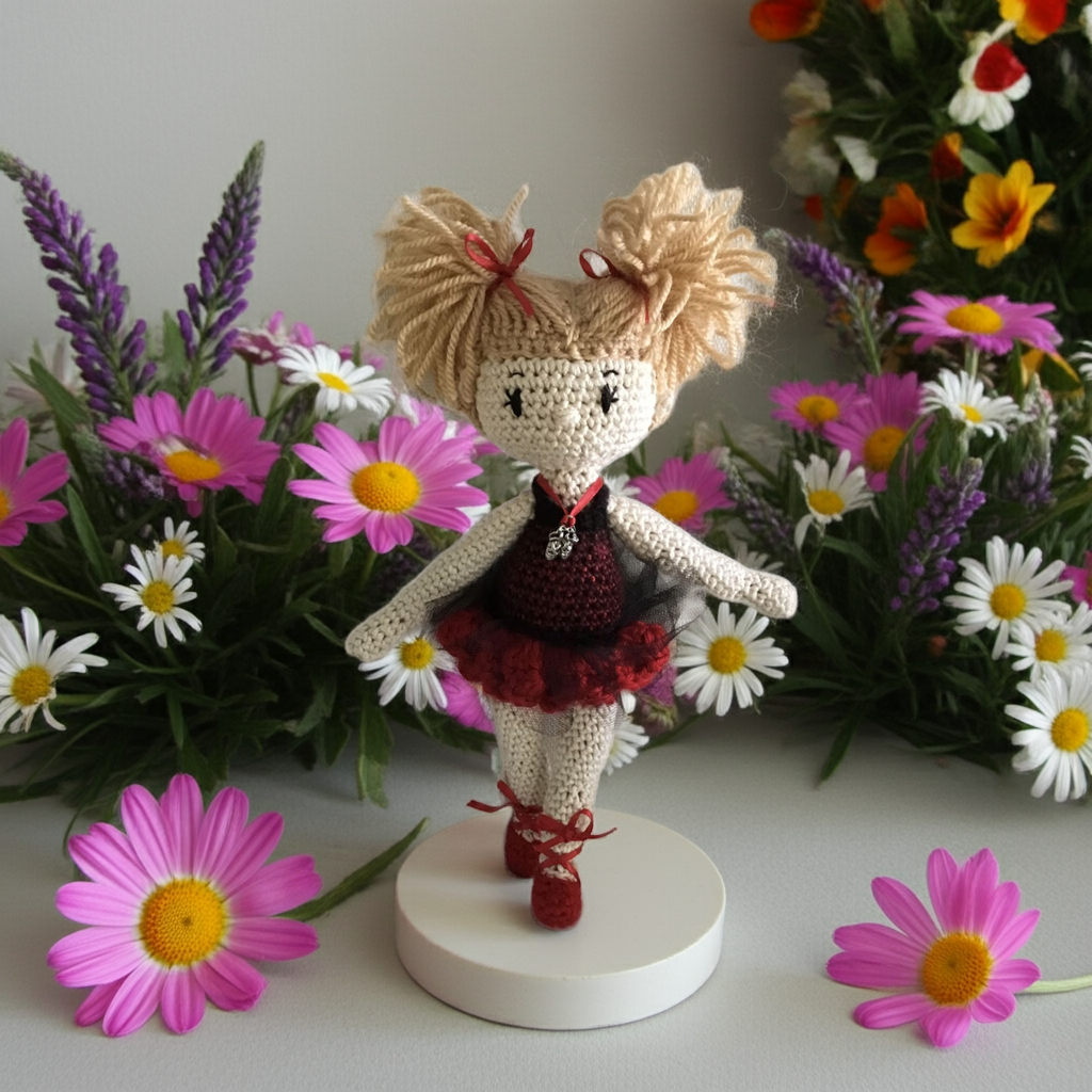 Custom crochet ballerina