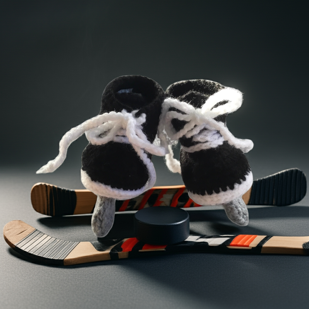 Adorable handmade hockey bootie skates perfect for your little one